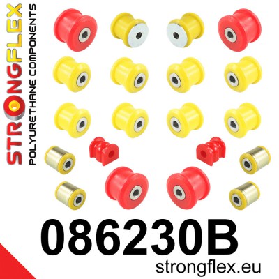Strongflex 086230B zestaw tulei tylnego zawieszenia Acura TL TSX Honda Accord VII poliuretan 80 ShA